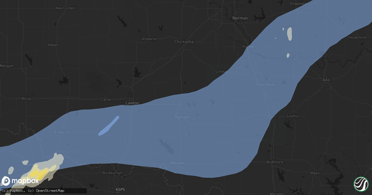 Hail map in Marlow, OK on October 14, 2026