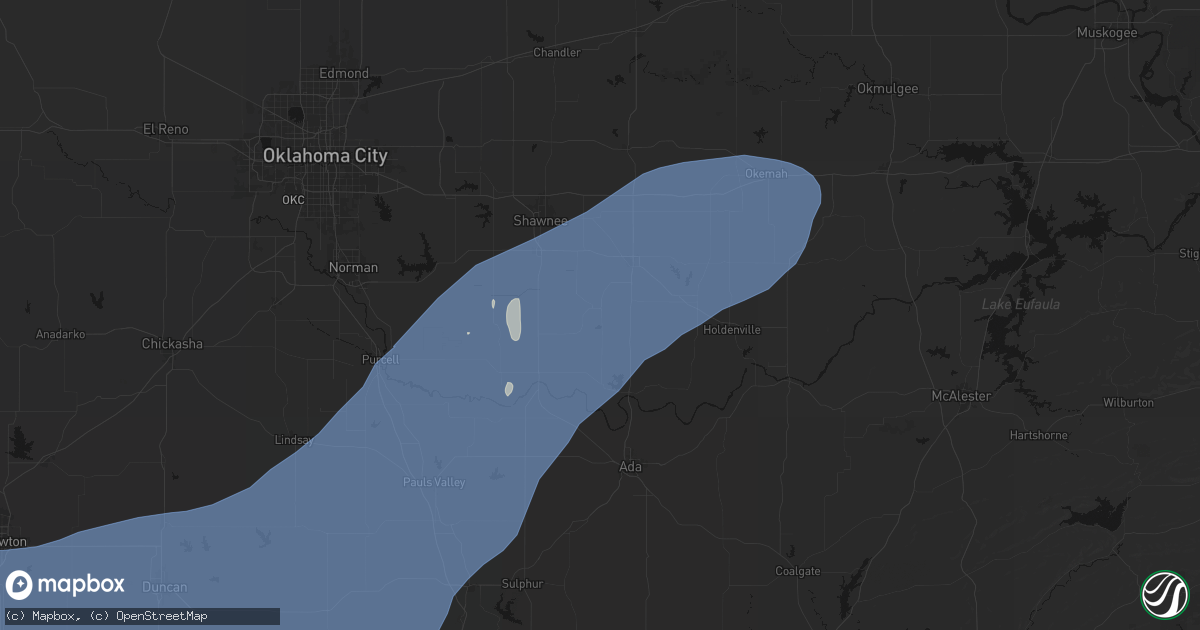 Hail map in Maud, OK on October 14, 2026