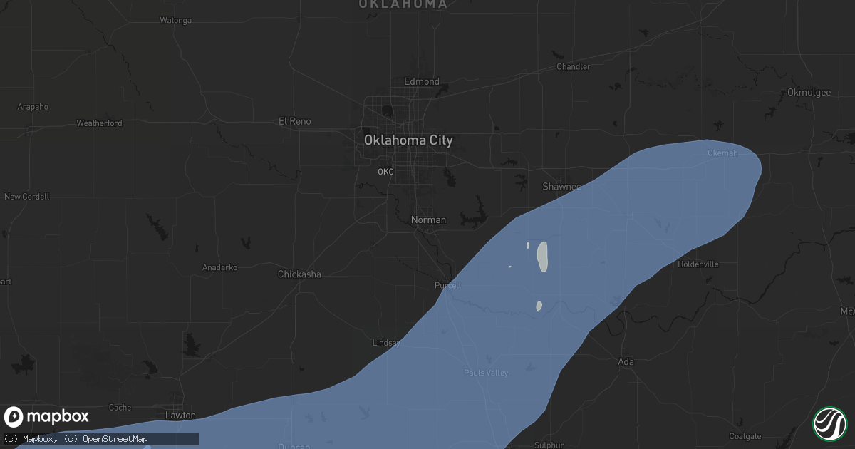 Hail map in Norman, OK on October 14, 2026