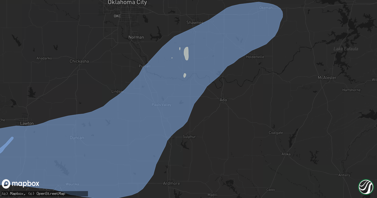 Hail map in Stratford, OK on October 14, 2026