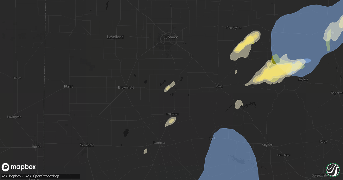 Hail map in Tahoka, TX on October 14, 2026