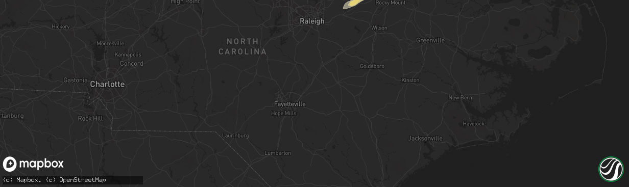 Hail map in Spring Hope, NC on October 15, 2012