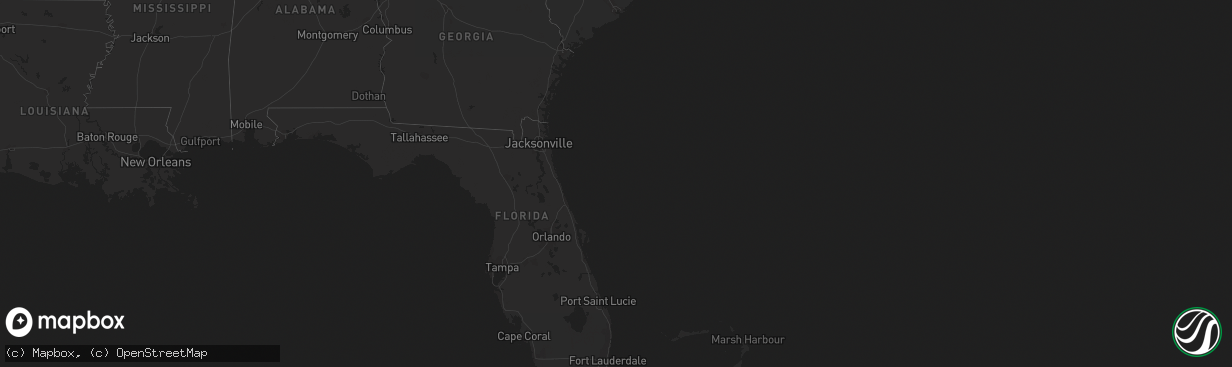 Hail map on October 15, 2012