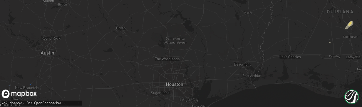 Hail map in Bulverde, TX on October 15, 2018