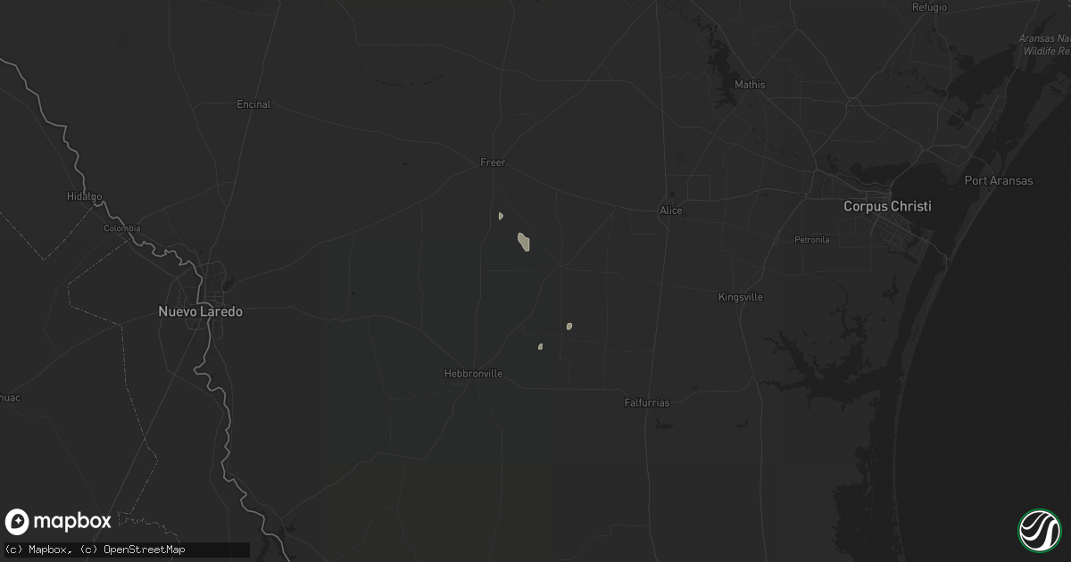 Hail map in Concepcion, TX on October 15, 2020