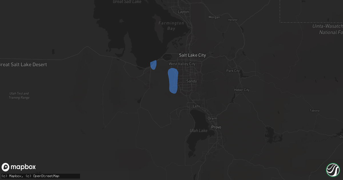 Hail map in Herriman, UT on October 15, 2025