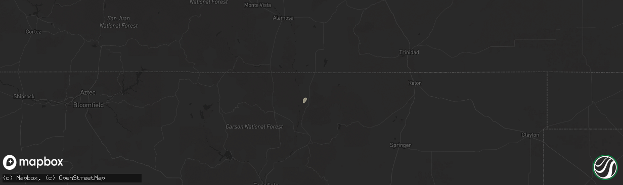 Hail map in Questa, NM on October 15, 2025