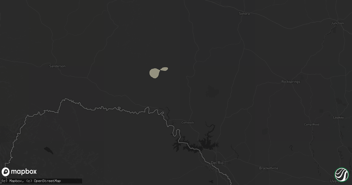 Hail map in Comstock, TX on October 15, 2026