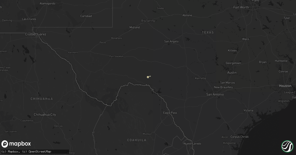Hail map on October 15, 2026