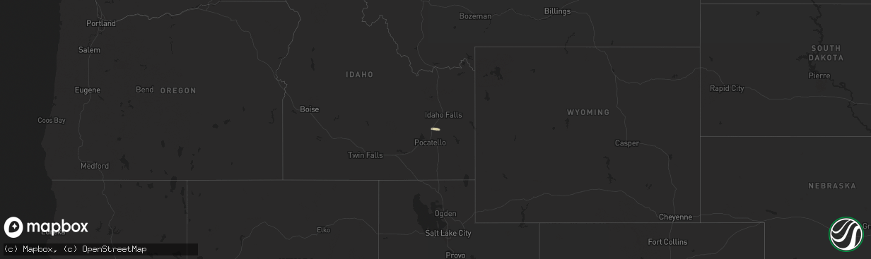 Hail map in Idaho on October 16, 2011