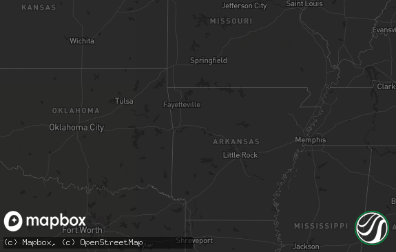 Hail map preview on 10-16-2015