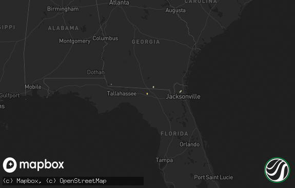 Hail map preview on 10-16-2017