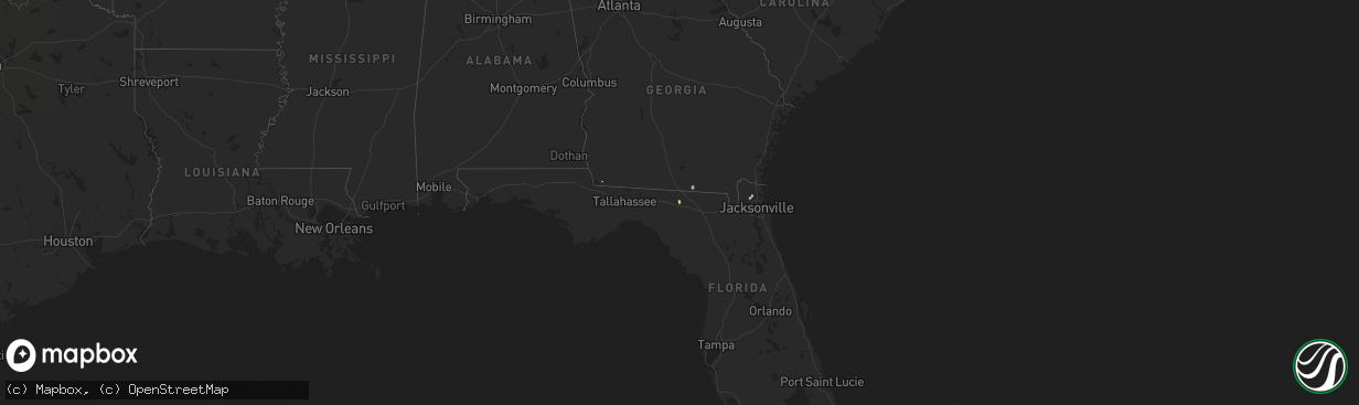 Hail map on October 16, 2017