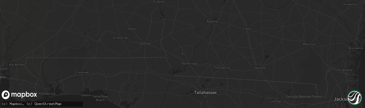 Hail map in Colquitt, GA on October 16, 2018