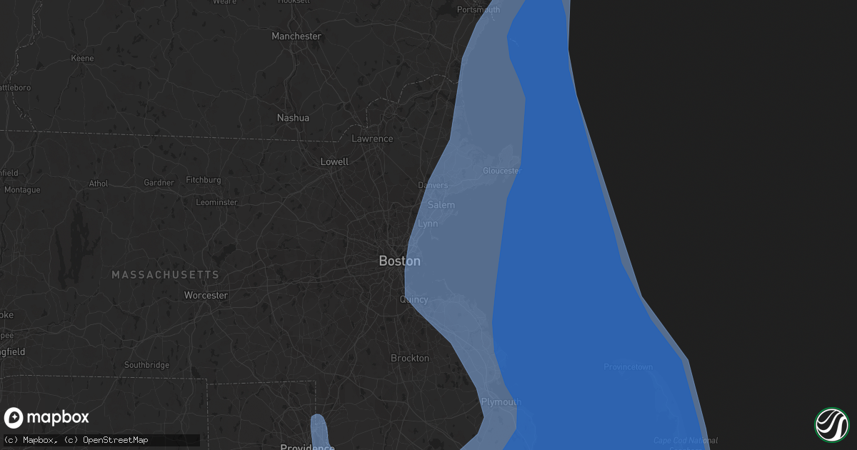 Hail map in Lynn, MA on October 16, 2019