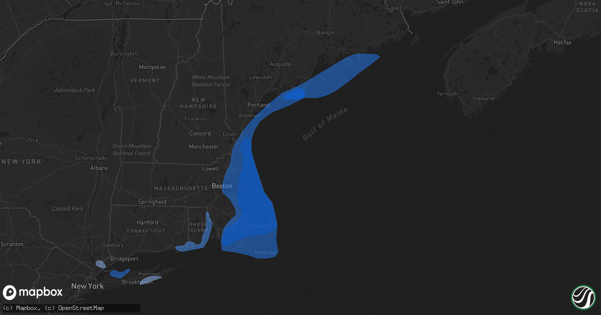 Hail map on October 16, 2019