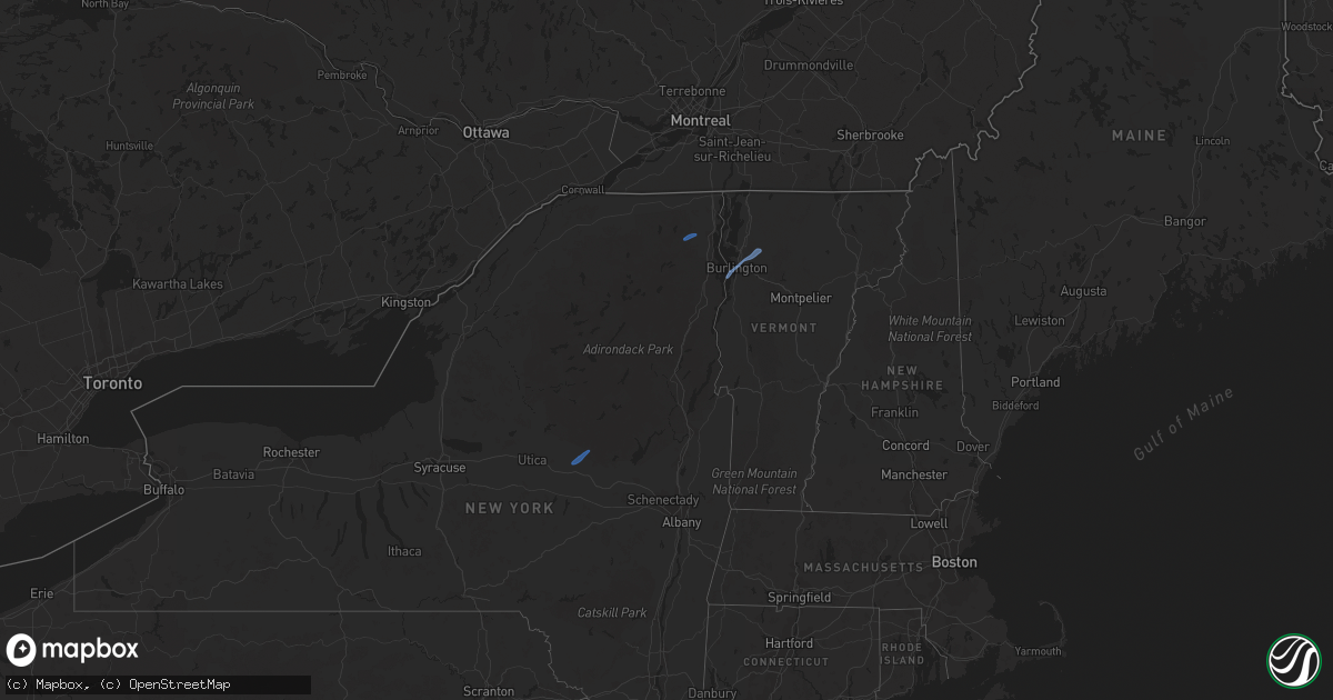 Hail map on October 16, 2021