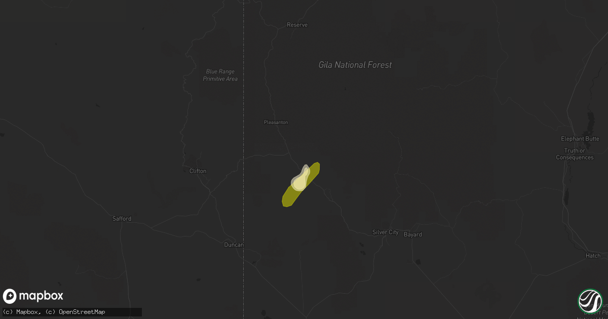 Hail map in Buckhorn, NM on October 16, 2022