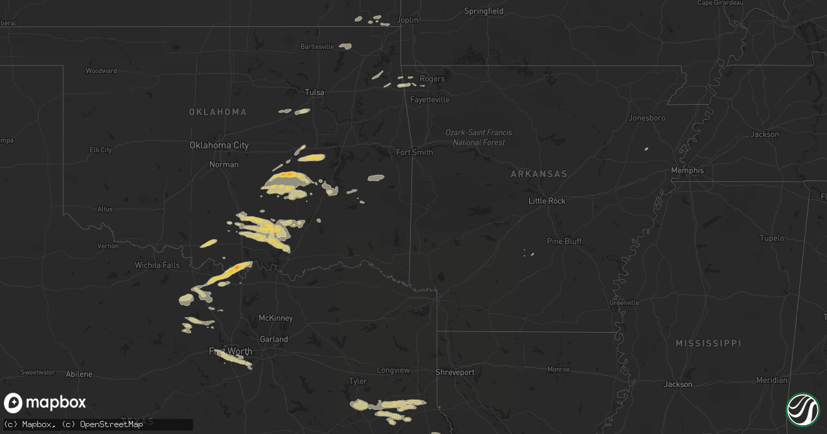 Hail map on October 17, 2011