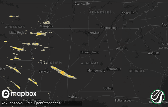 Hail map preview on 10-17-2012