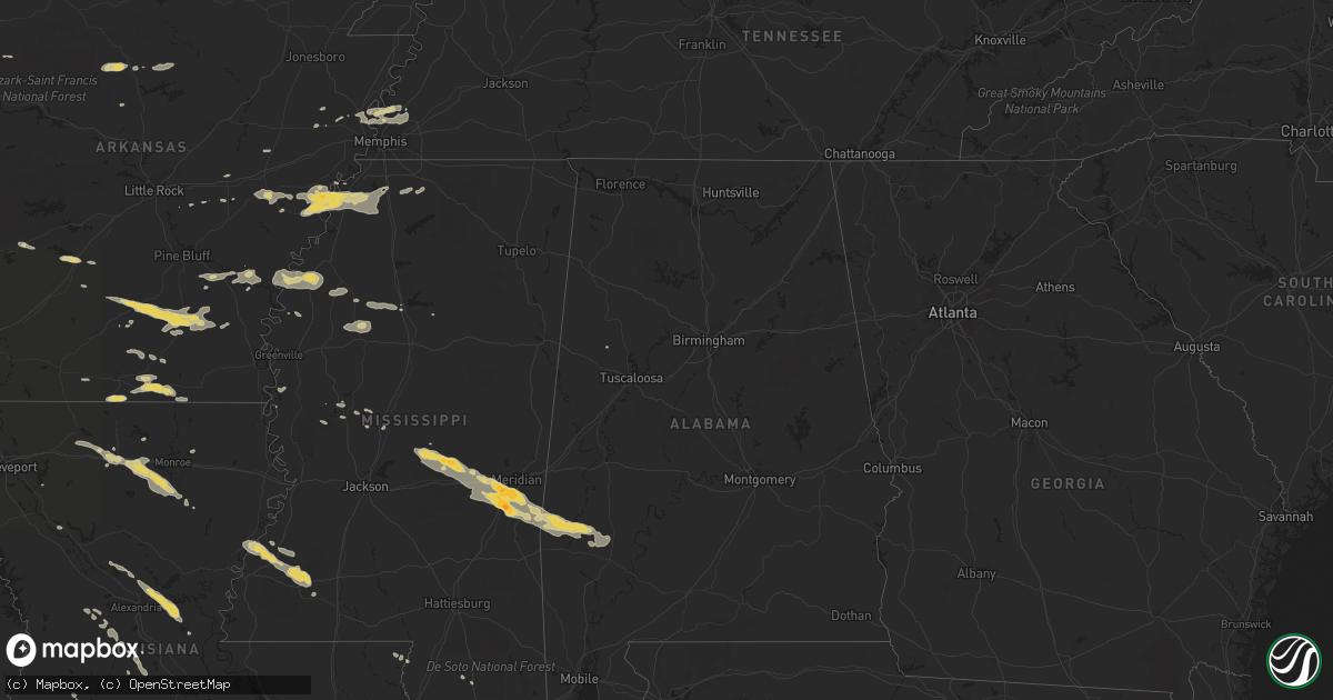Hail map on October 17, 2012