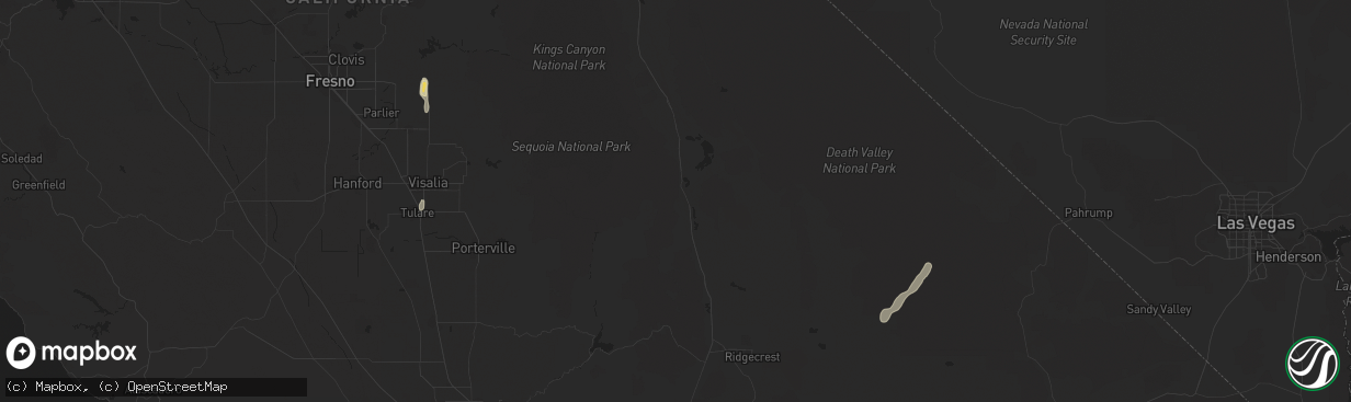 Hail map in Squaw Valley, CA on October 17, 2015