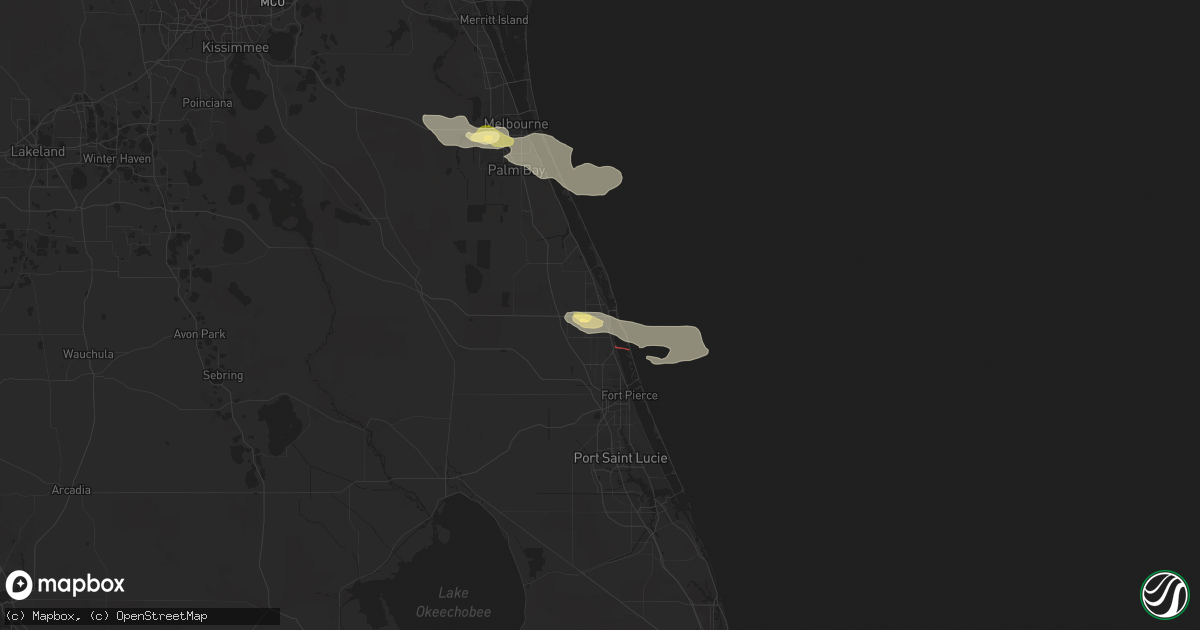 Hail map in Vero Beach, FL on October 17, 2022