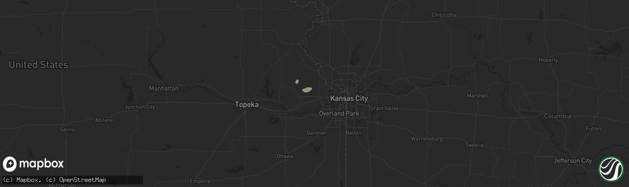Hail map in Basehor, KS on October 17, 2025