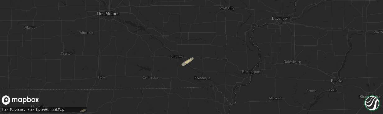 Hail map in Batavia, IA on October 17, 2025