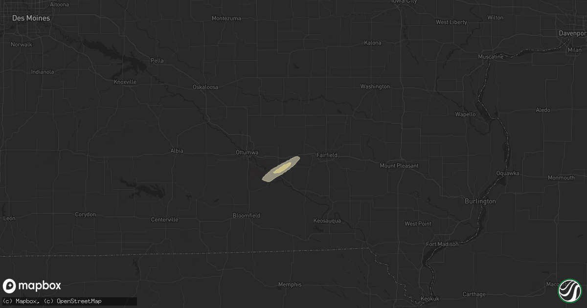 Hail map in Batavia, IA on October 17, 2025