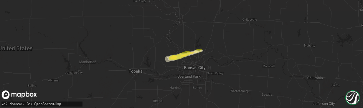 Hail map in Farley, MO on October 17, 2025