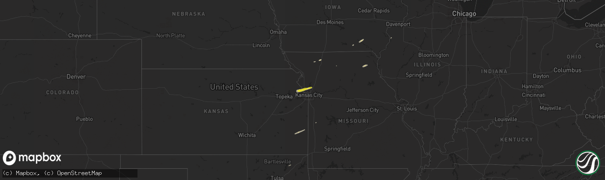 Hail map on October 17, 2025