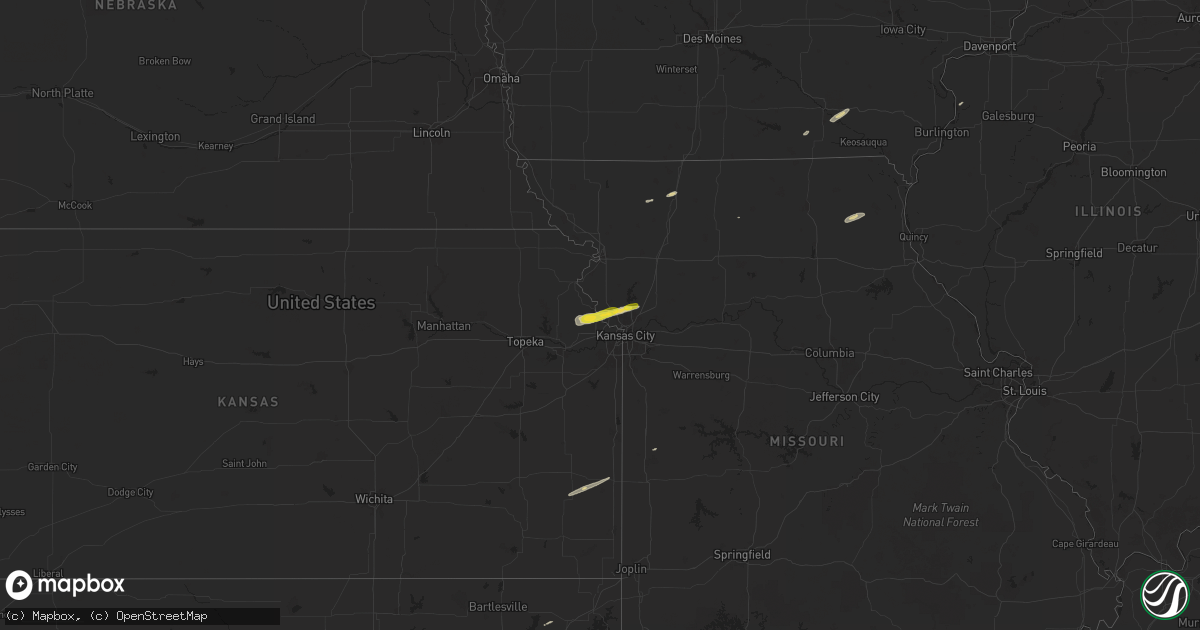 Hail map on October 17, 2025