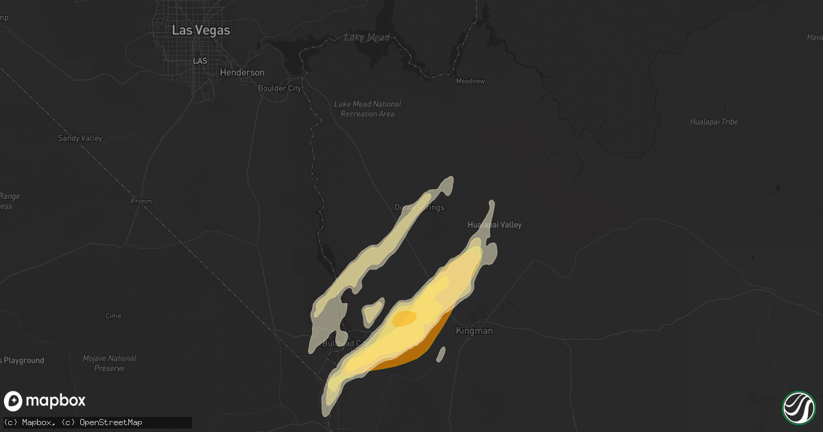 Hail map in Dolan Springs, AZ on October 18, 2015