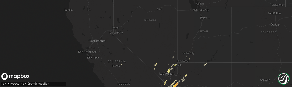 Hail map in Nevada on October 18, 2015