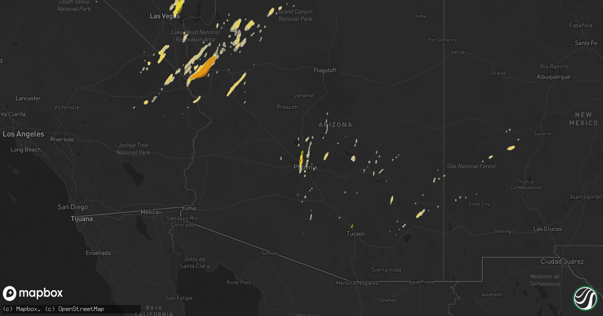 Hail map on October 18, 2015