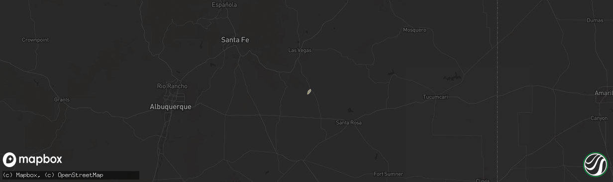 Hail map in Anton Chico, NM on October 18, 2024