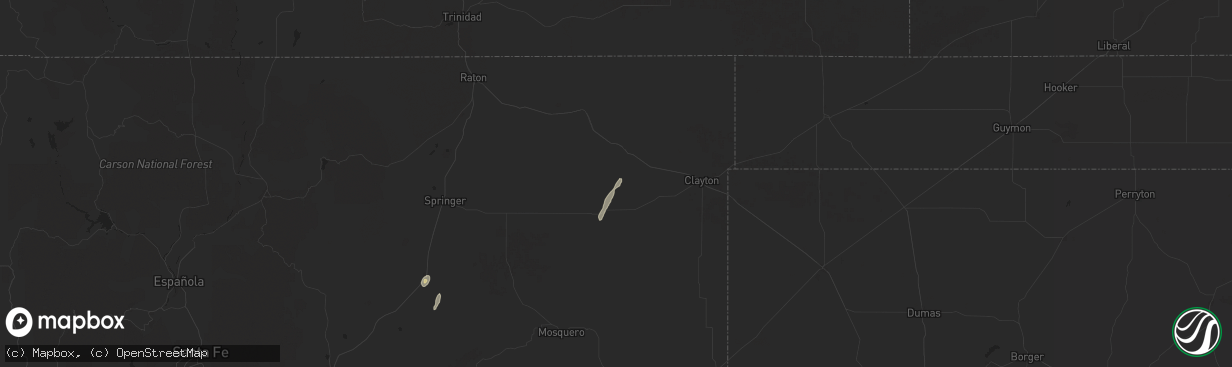 Hail map in Grenville, NM on October 18, 2024