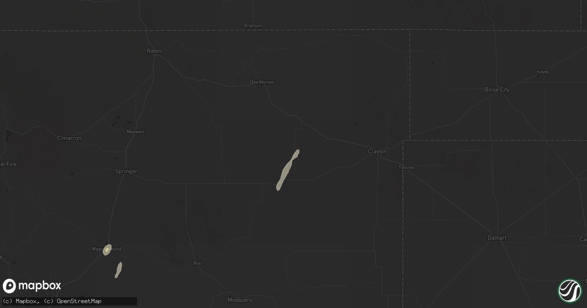 Hail map in Grenville, NM on October 18, 2024