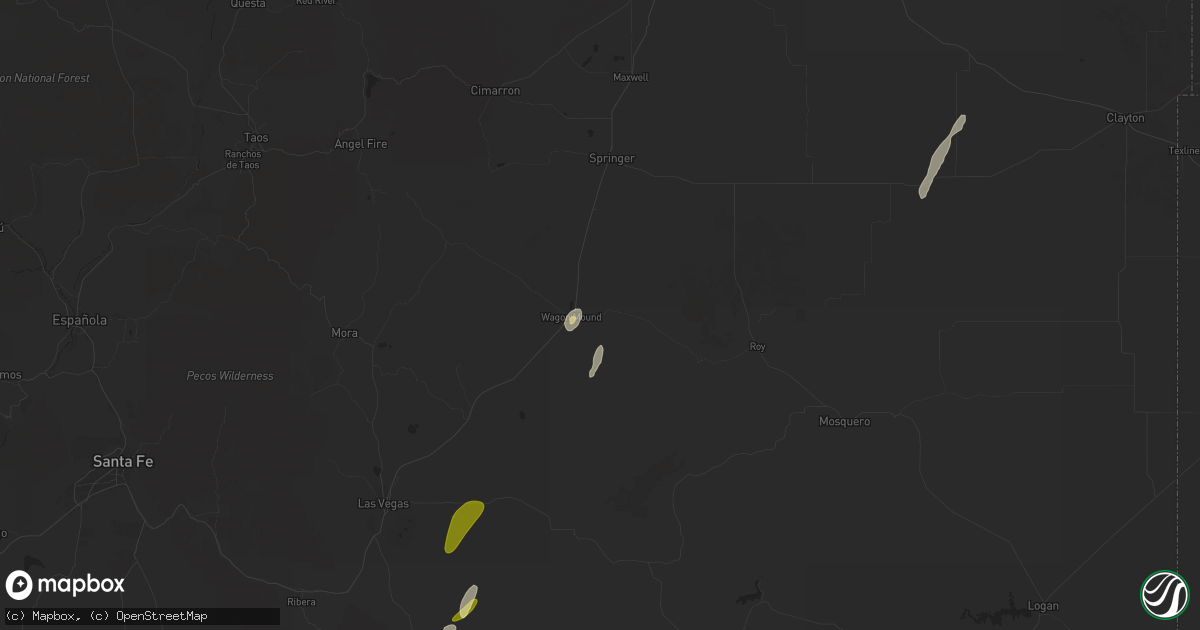 Hail map in Wagon Mound, NM on October 18, 2024