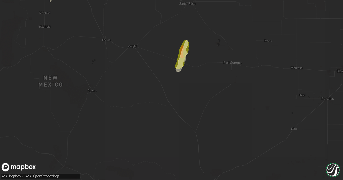 Hail map in Yeso, NM on October 18, 2024