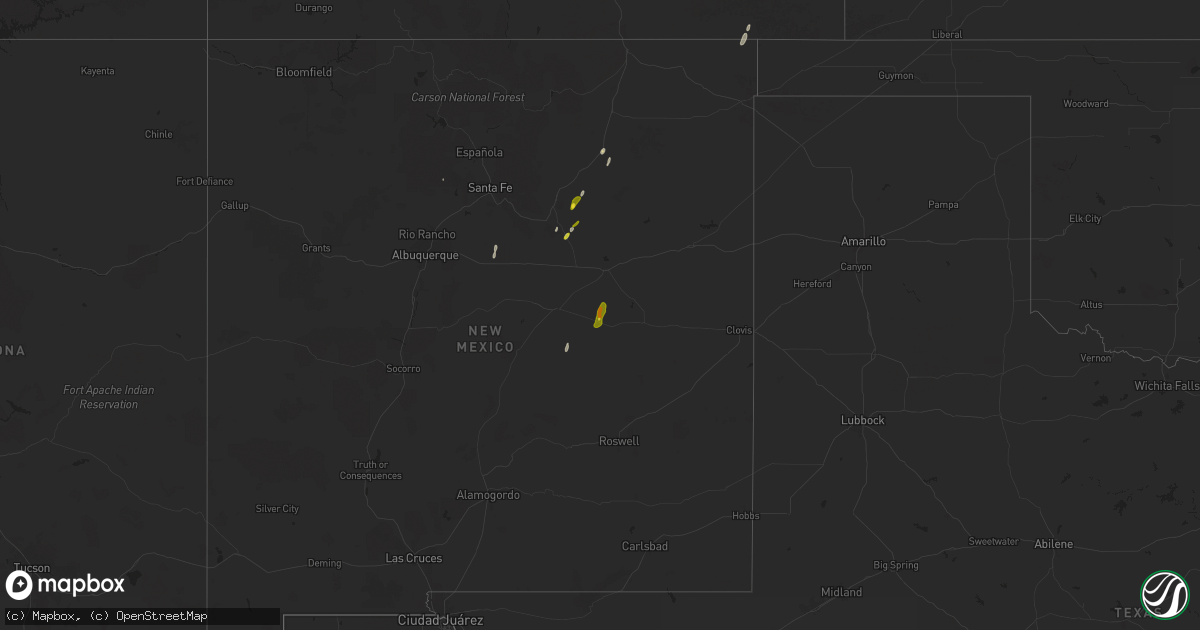 Hail map on October 18, 2024