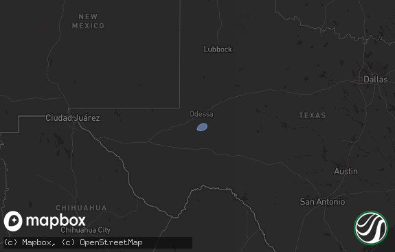 Hail map preview on 10-18-2025
