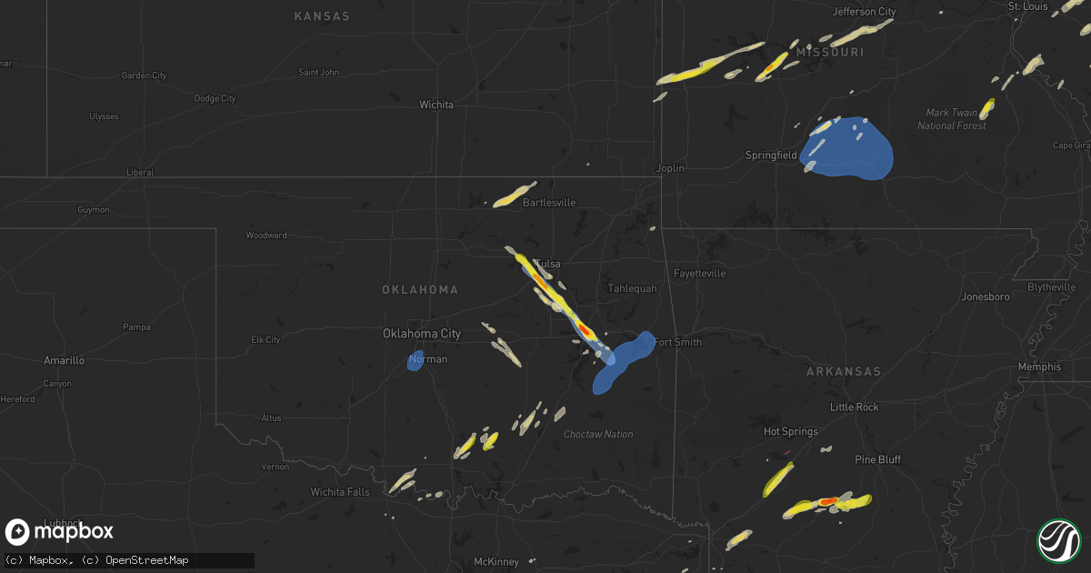 Hail map on October 18, 2025