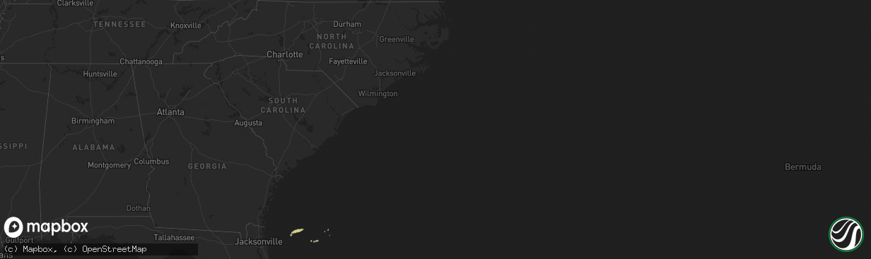 Hail map on October 19, 2012