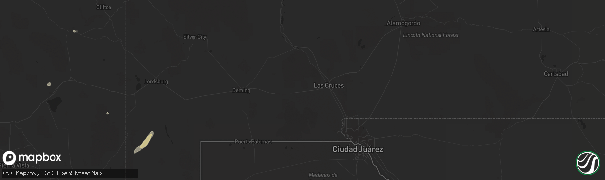 Hail map in Hobbs, NM on October 19, 2014