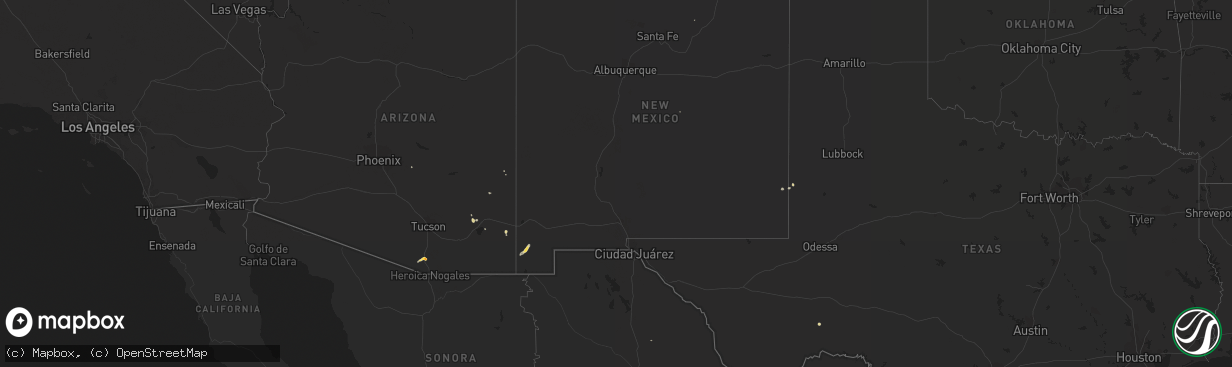 Hail map on October 19, 2014