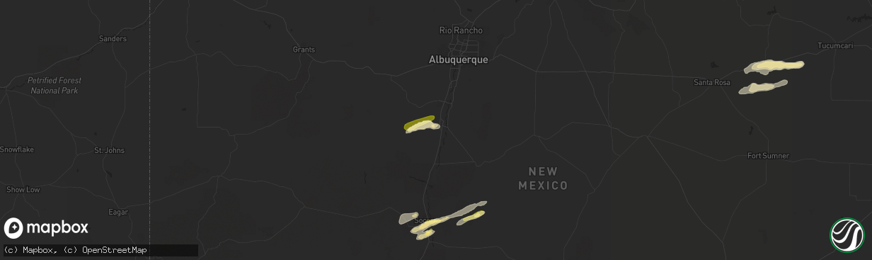 Hail map in Belen, NM on October 19, 2015