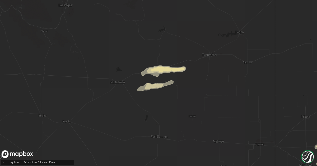Hail map in Cuervo, NM on October 19, 2015