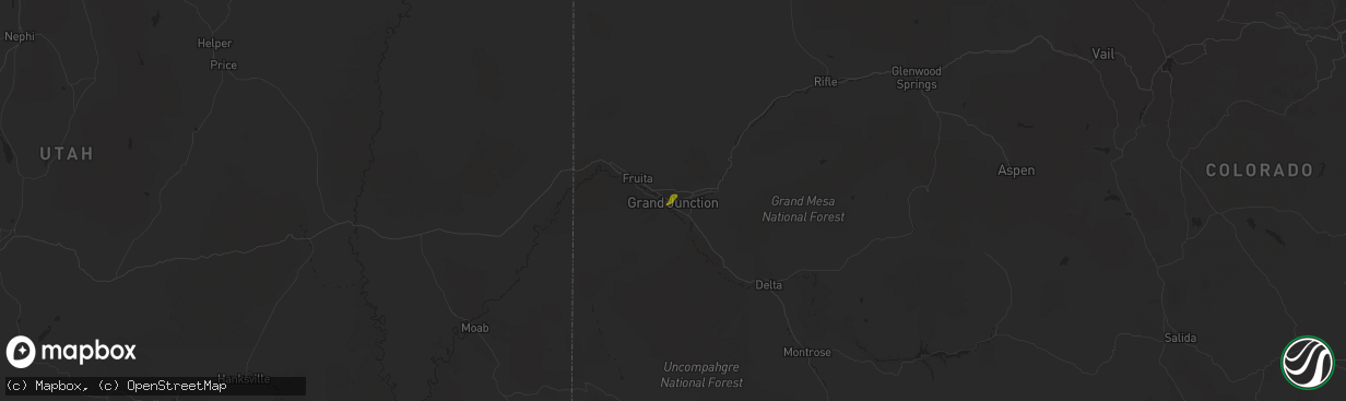 Hail map in Grand Junction, CO on October 19, 2015